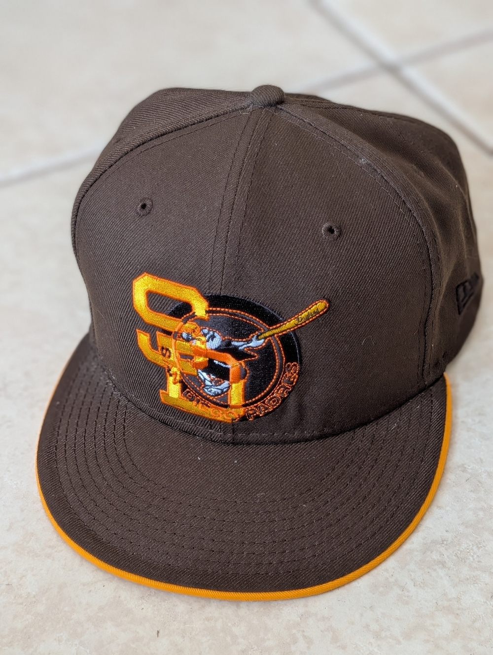 San Diego Padres Brown New Era Fitted Hat Size 8